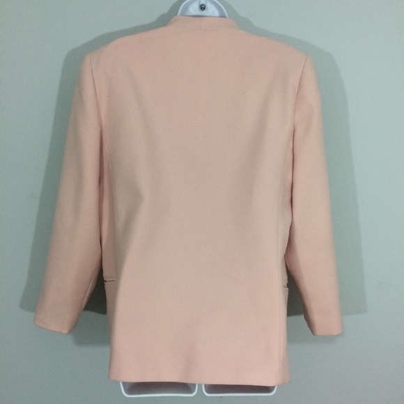 Devon Womens Plus Size 14 Pink Wool Blend Blazer - Picture 4 of 6